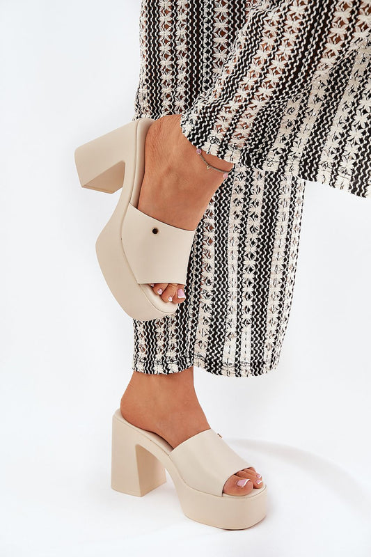 Luxury Eco Leather Women's Sandals by Step in Style, featuring a chic 10 cm heel and elegant design, perfect for summer styling.