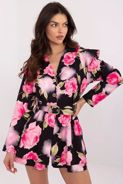 Feminine and elegant mini jumpsuit by Italy Moda combining comfort and style with its lightweight polyester and viscose blend.