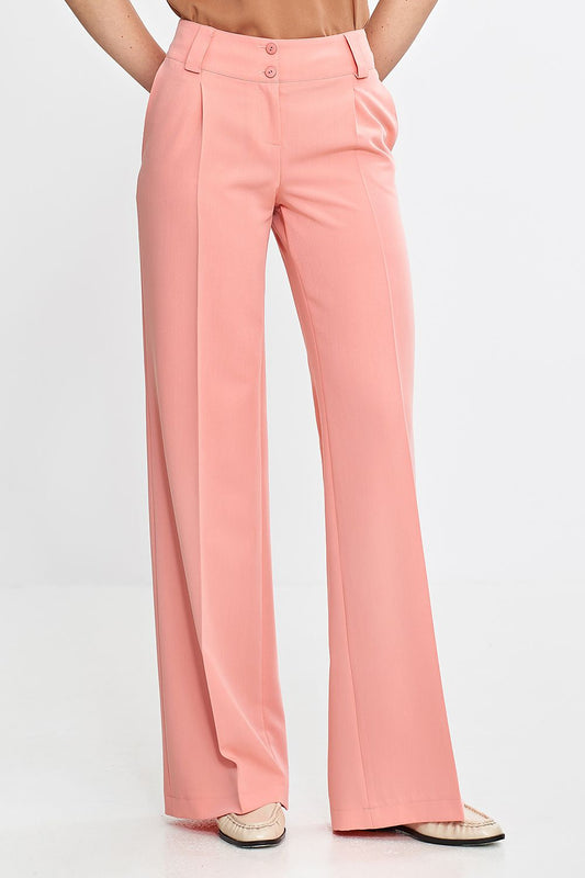 Elegant wide leg trousers for women by Nife, featuring a medium waist and sophisticated design, ideal for both casual and formal occasions.
