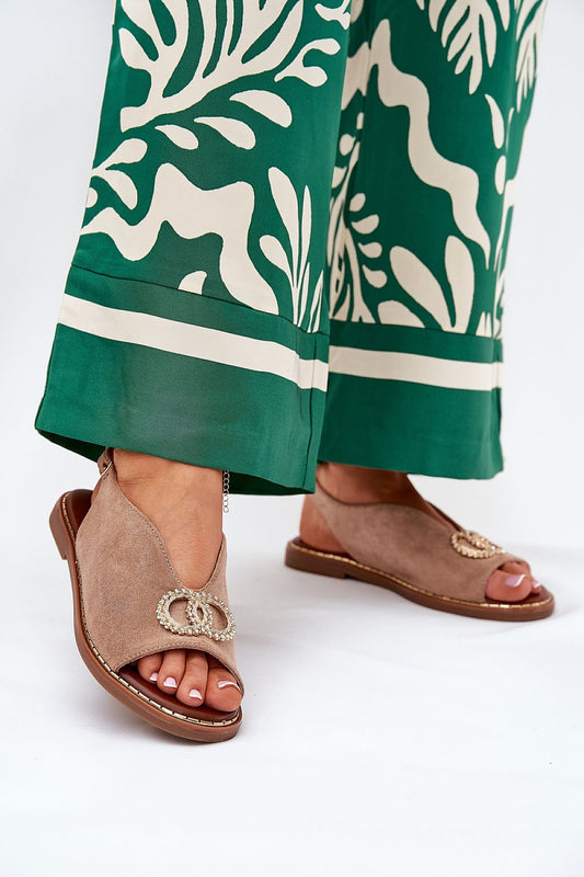 Elegant eco suede women's sandals by Step in Style showcasing an adjustable strap for a perfect fit, ideal for stylish summer outings.