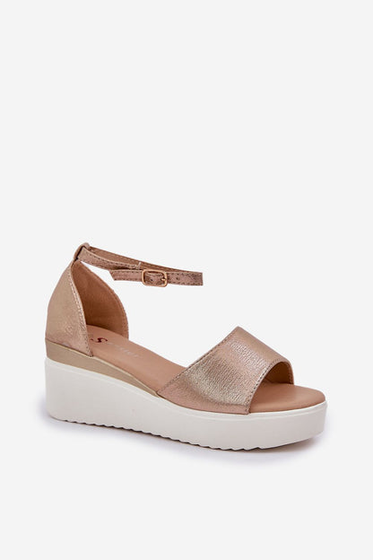 Chic eco suede sandals with a delicate wedge heel, designed by Step in Style for unparalleled comfort and support.