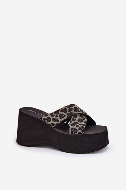 Elegant women's summer platform wedge sandals with 10cm heel by Step in Style, designed for comfort and fashion.