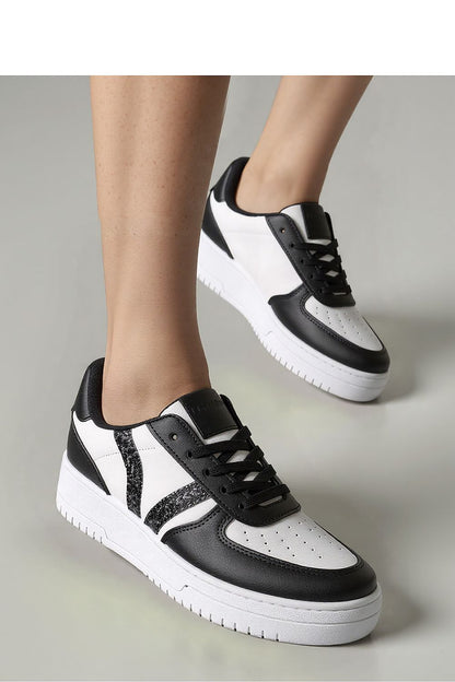 Inello LORENEX Black Sneakers showcasing modern classic design with shiny accents, crafted from synthetic leather, perfect for chic streetwear.