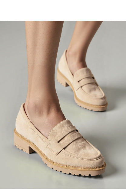 Close-up view of Inello's Lorien Khaki Suede Loafers, highlighting the luxurious faux suede material and detailed craftsmanship of these sophisticated loafers.