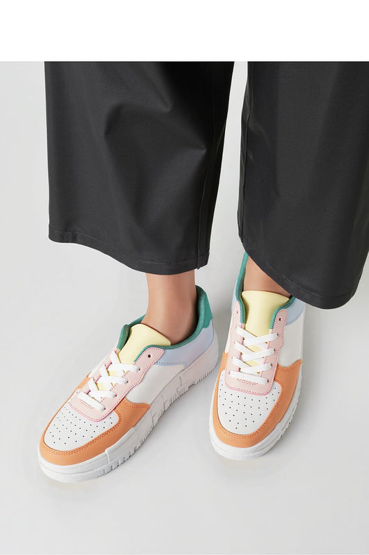 Chic Vexana Orange Sport Sneakers for Women in vibrant pastel colours, designed for comfort and elegance by Inello.