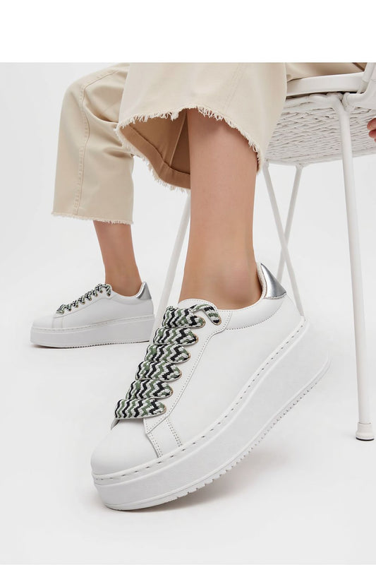 Elegant ZARAX White Minimalist Platform Sneakers with a thick sole, crafted by Inello for ultimate comfort and style.