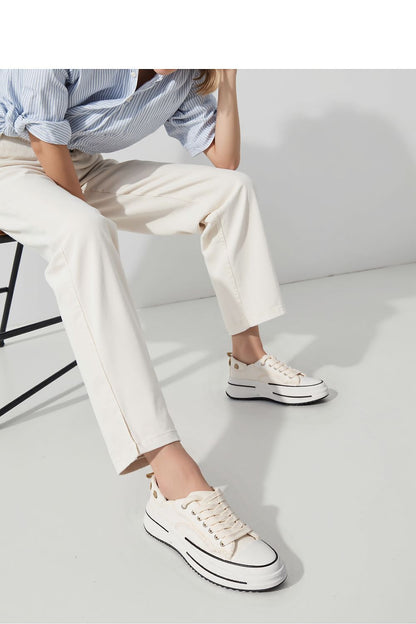 Inello ROGUE White Chunky Sneakers displayed on a stylish surface, exemplifying luxury streetwear and exquisite craftsmanship.