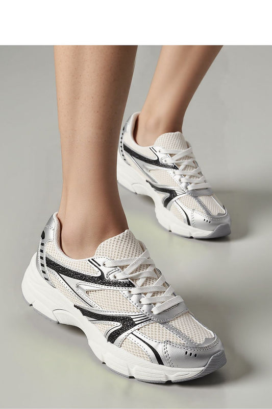 DYNAMIC Silver Sport Sneakers by Inello, showcasing a sleek design ideal for casual wear and active lifestyles.