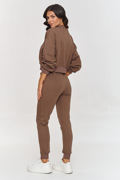 Refined striped top from Makadamia's 3-in-1 Tracksuit Set, designed for a flattering silhouette and optimal comfort.
