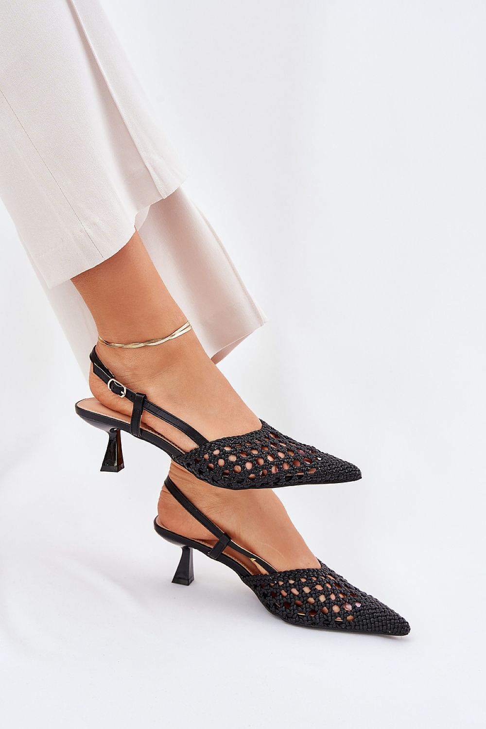 Elegant women's open-toed high heels with buckle fastening by Step in Style, featuring a gorgeous design and a 6cm heel, perfect for stylish evening outings.