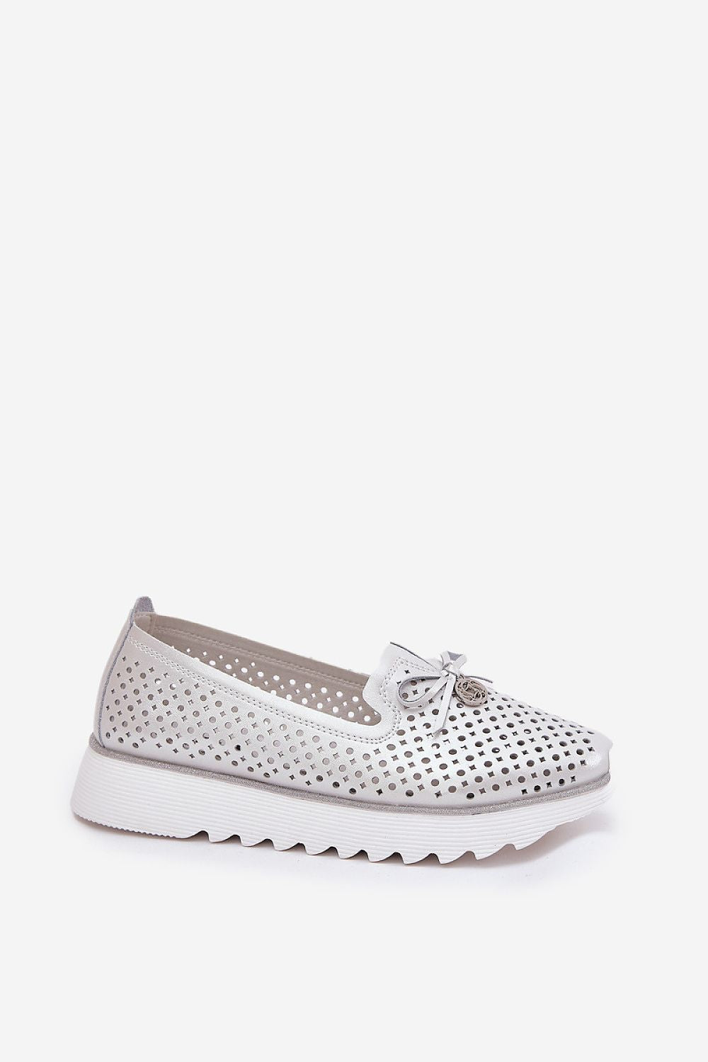 Chic women's leather oxford shoes with sequined platform from Step in Style, featuring rounded toes for all-day comfort and elegant flair.