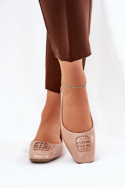 Elegant eco leather ballet flats for women in rounded toe design by Step in Style, showcasing luxury comfort for sizes EU 36-41.