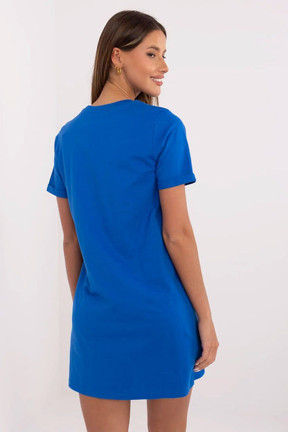 Luxurious cotton daydress in trendy print by Sublevel, showcasing a casual comfort design perfect for every occasion.