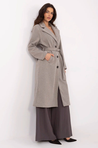 Luxurious women's coat by Italy Moda, made of 95% polyester with a blend of spandex for enhanced comfort and flexibility.