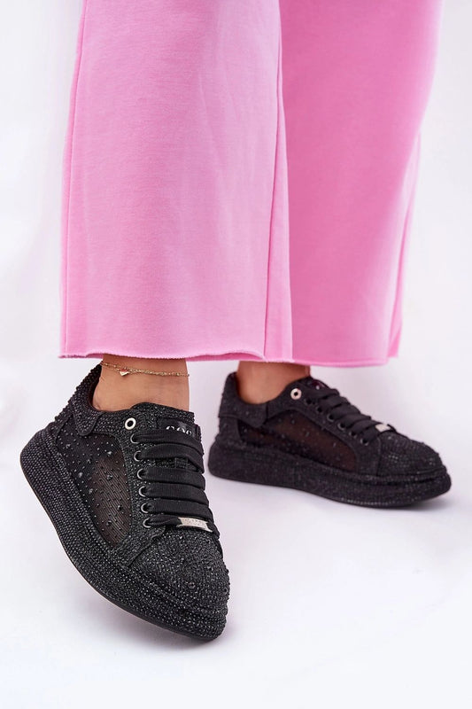 Elegant GOE Women's Sport Shoes adorned with crystals, featuring a 3.5 cm platform for stylish comfort, perfect for adding a touch of luxury to your everyday outfits.