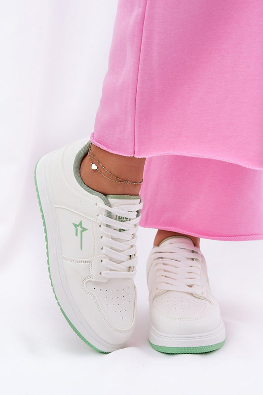 Elegant Big Star Eco Leather Sport Sneakers showcasing a modern design, featuring a 3cm platform height, perfect for both style and comfort. Ideal for luxurious everyday wear.