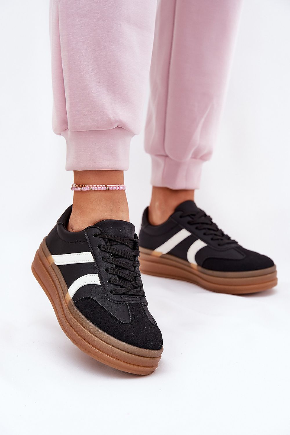 Luxurious Women's Eco-Friendly Leather Platform Sneakers by Step in Style, showcasing modern comfort and sustainable fashion, available in sizes EU 36-41.