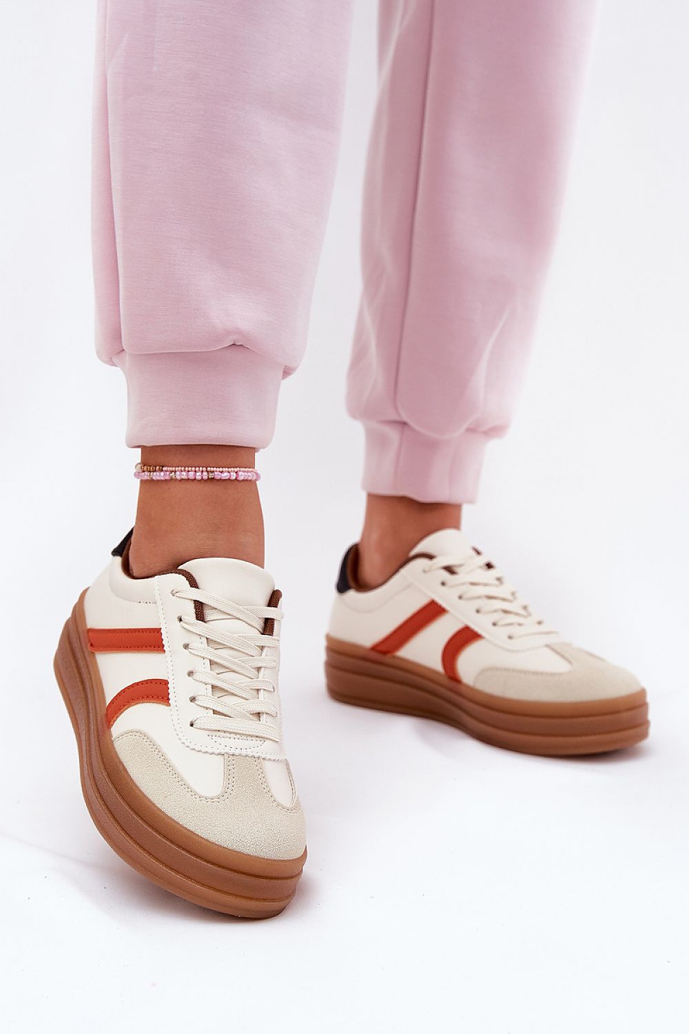 Trendy Women's Platform Sneakers made of eco-friendly leather, designed by Step in Style for ultimate comfort and sophistication.