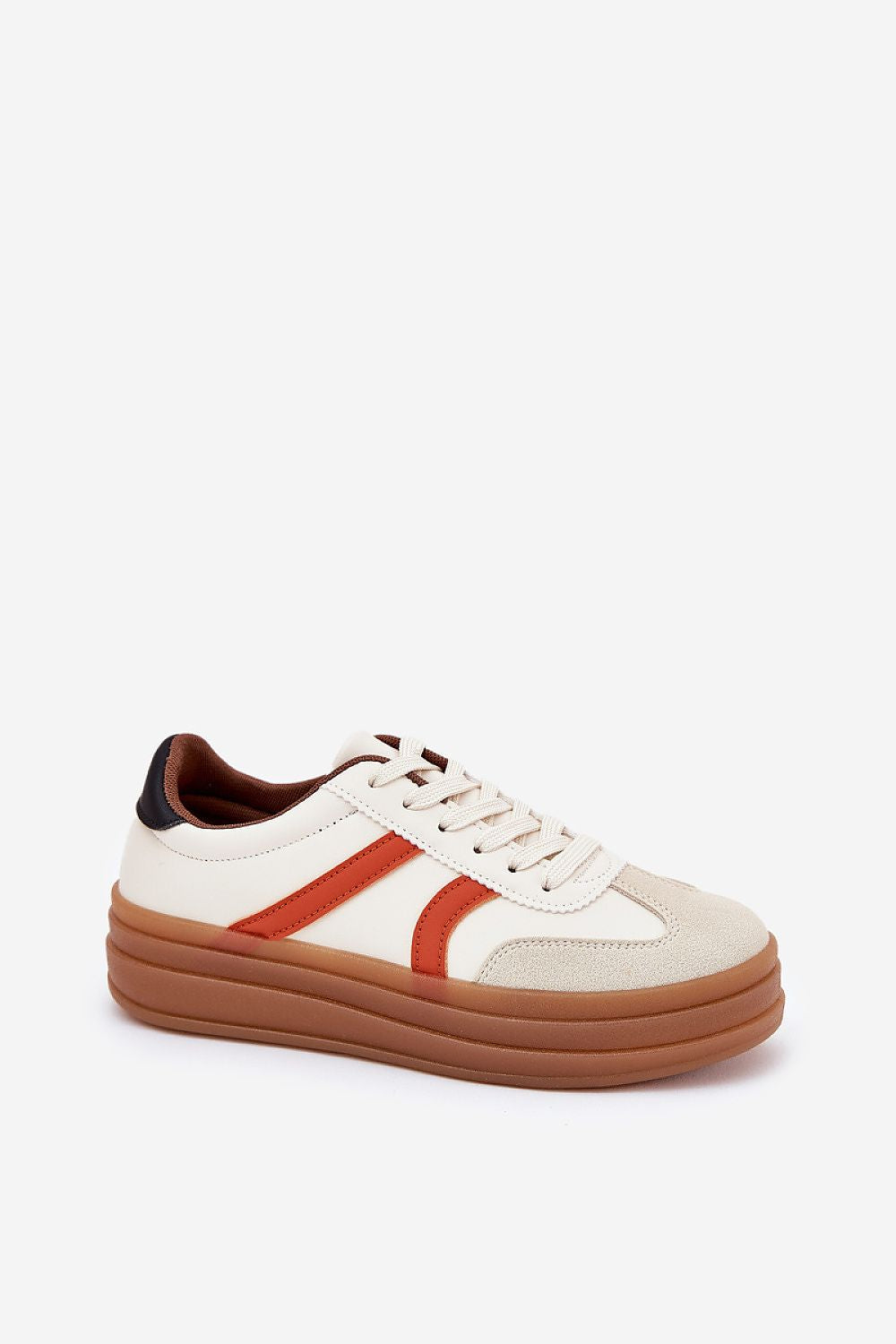 Contemporary Women's Eco-Friendly Leather Sneakers by Step in Style, featuring a platform height for added style and comfort.