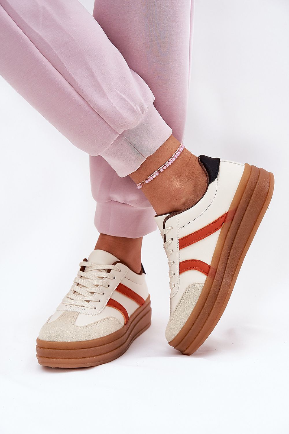 Elegant Women's Platform Sneakers in eco-friendly leather from Step in Style, blending modern aesthetics with daily wear comfort.