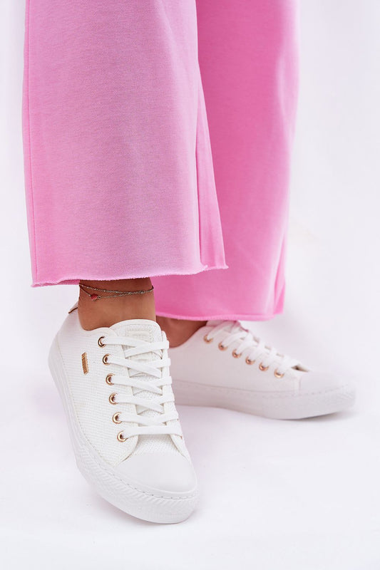 Elegant Big Star women's sneakers in chic textile design, featuring a durable rubber sole, ideal for stylish comfort and everyday wear by Step in Style.