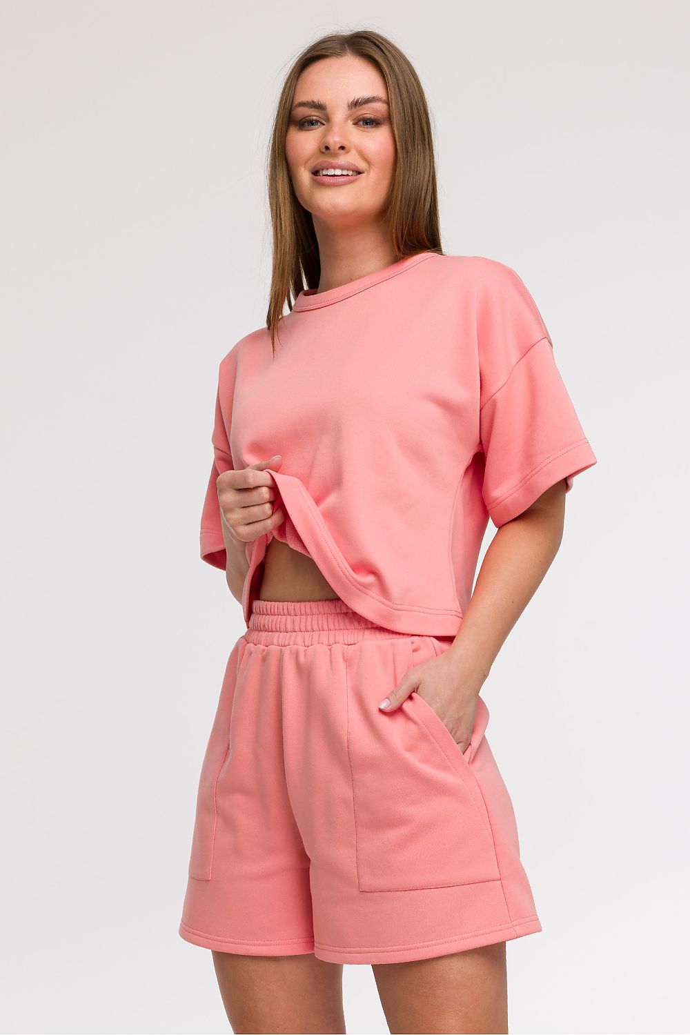 Luxury BeWear Women's High Waist Loose Summer Shorts highlighted with detailed stitching, embodying comfort and contemporary style.