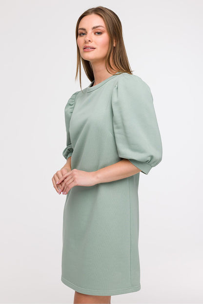 Elegant A-Line Daydress by BeWear, showcasing a lightweight cotton design perfect for summer, featuring flared bottom for flattering silhouette.