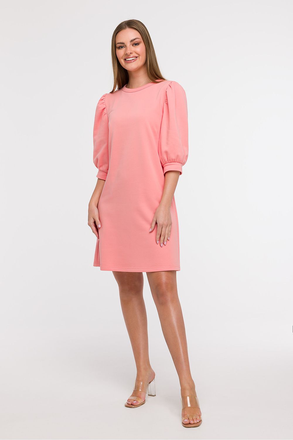 Multiple sizes of the BeWear Elegant A-Line Daydress displayed, showcasing its versatility in style and comfort for different body shapes.