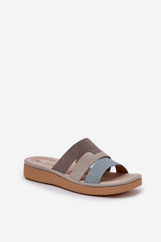 Stylish women's sandals by Step in Style made from premium eco-suede, showcasing three modern straps, perfect for comfortable summer wear.