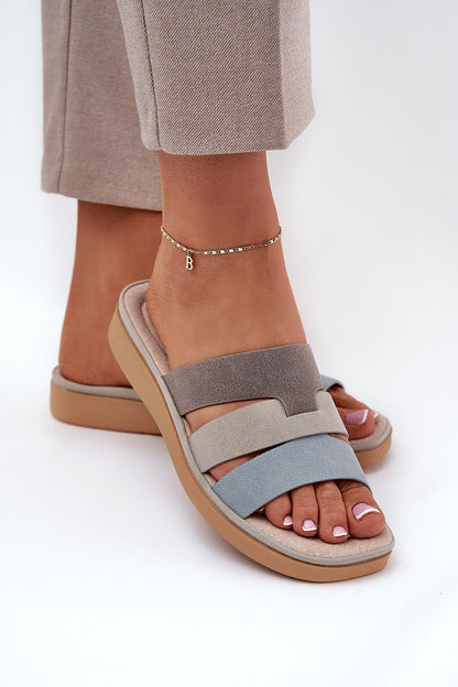 Luxury eco-suede women's sandals by Step in Style featuring a 2.5 cm platform for summer elegance, designed for comfort with a modern strap design.