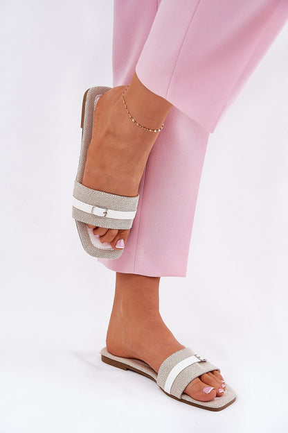 Step in style's eco-friendly luxury women's flip-flops with a sleek thin strap and buckle, showcasing elegance and comfort for warm days.