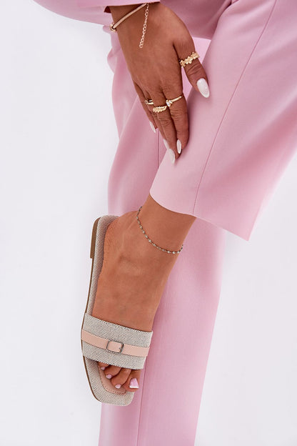 Chic and comfortable women's flip-flops by Step in Style, made from breathable textile materials with a stylish buckle.