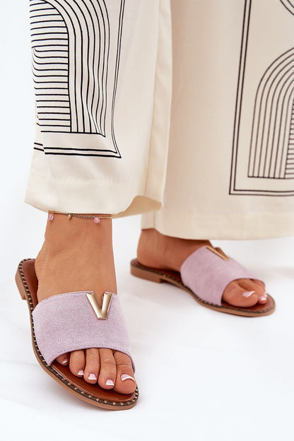 Elegant women's eco-suede flat-heel sandals by Step in Style, perfect for summer wear, showcasing a stylish design and comfort.
