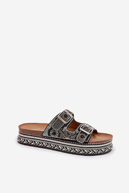 Elegant women's platform sandals by Step in Style featuring stylish buckle straps and a 4 cm platform height, perfect for summer outfits.