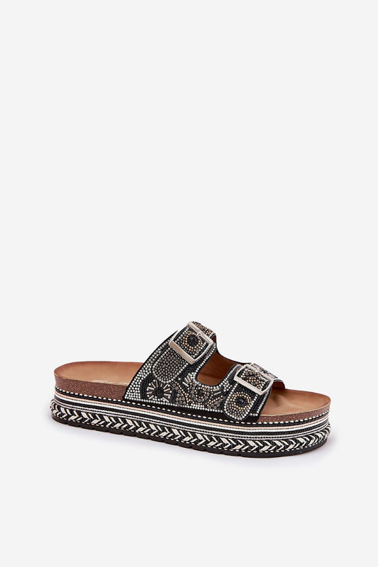 Elegant women's platform sandals by Step in Style featuring stylish buckle straps and a 4 cm platform height, perfect for summer outfits.