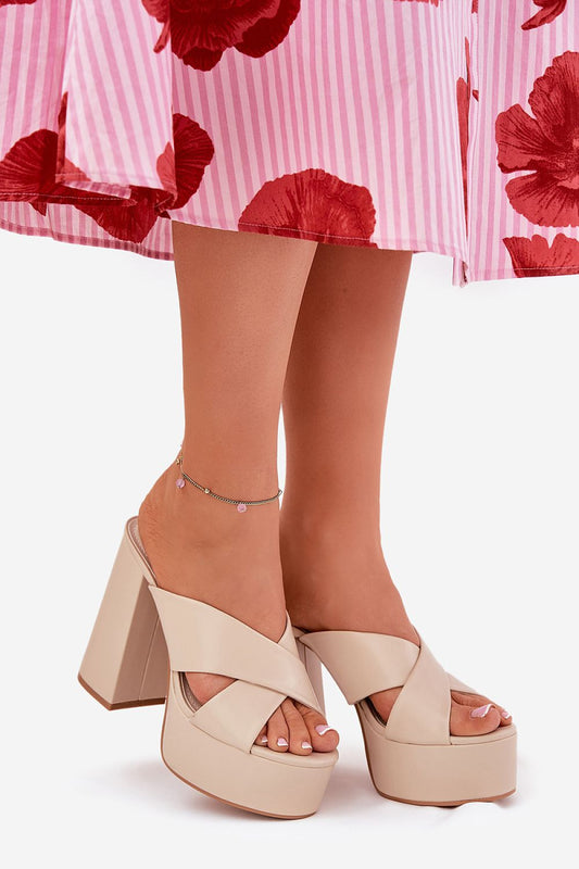 Luxury eco leather women's high heel sandals by Step in Style featuring elegant intertwining straps, ideal for a chic summer outfit.