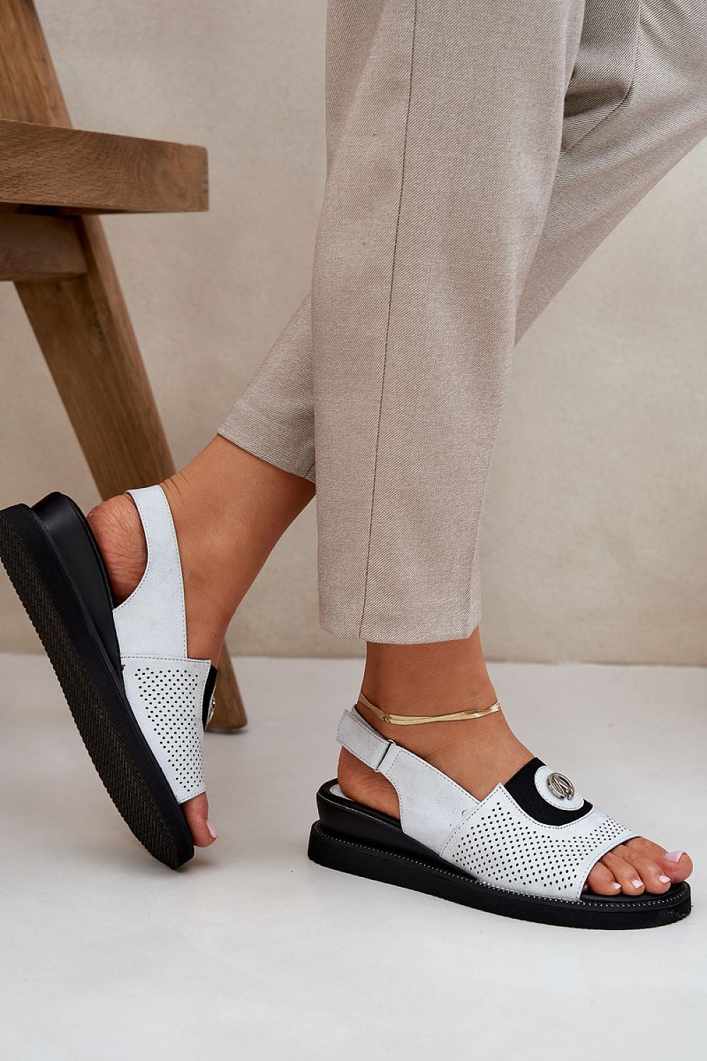 Stylish Jezzi Eco Leather Wedge Sandals for Women, with adjustable velcro closure, perfect for summer wear, created by Step in Style.