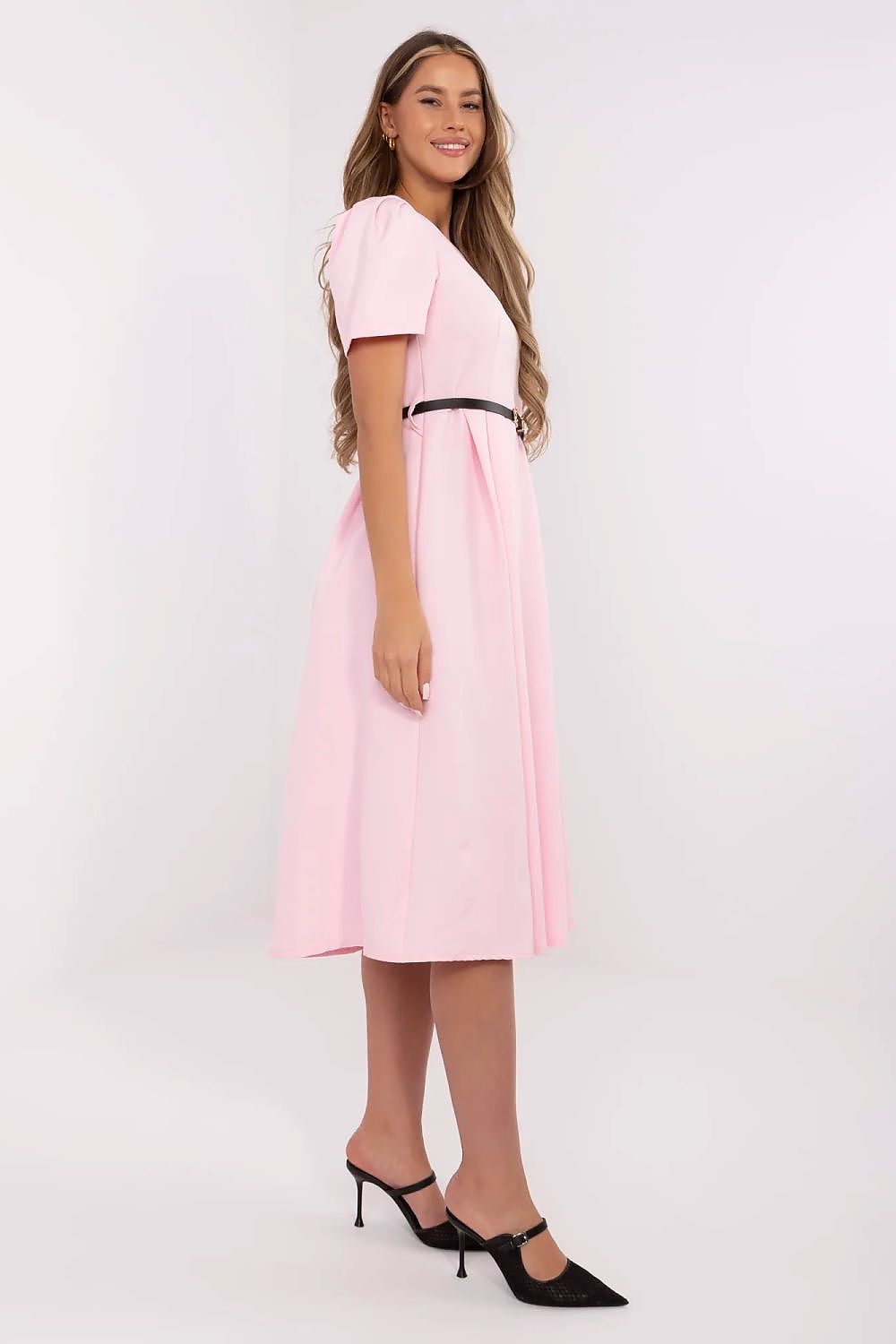 Elegant Midi Daydress by Italy Moda showcasing a classic flared cut, perfect for chic occasions.
