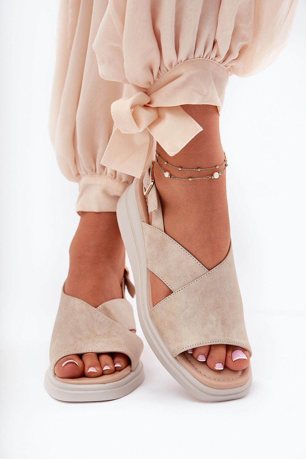 Stylish Jezzi Women's eco leather wedge sandals showcasing adjustable straps for comfort and stability, perfect for summer fashion, vendor Step in Style.