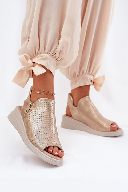 Step in Style's elegant women's sandals by Jezzi featuring eco leather and a stylish wedge heel, suited for both casual and dressy occasions.