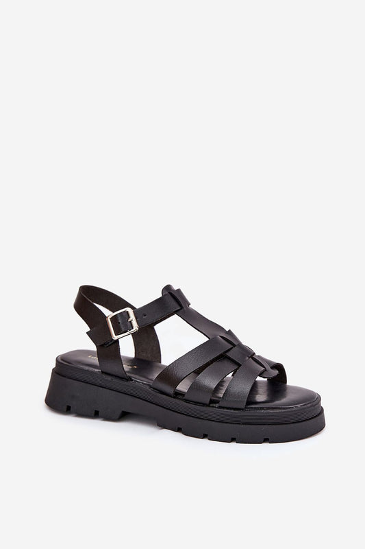 Elegant Eco Leather Platform Sandals for Women, featuring adjustable straps and a soft footbed, designed by Step in Style for a perfect fit.