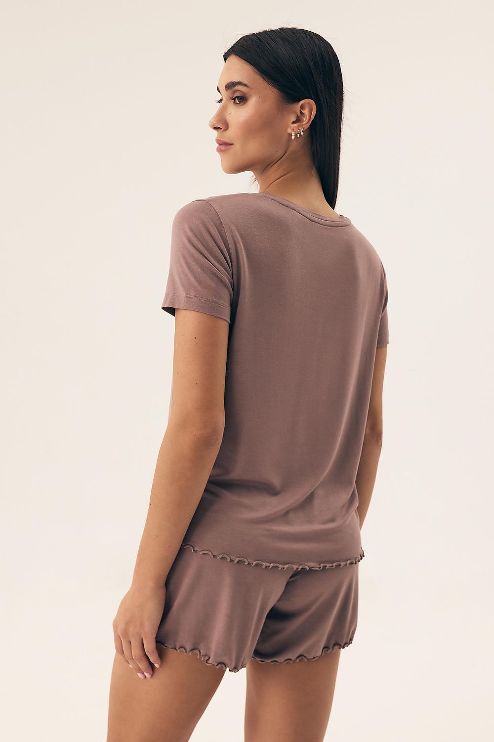 Elegant Henderson women's pyjamas set displayed elegantly, made from smooth viscose fabric with a luxurious finish.