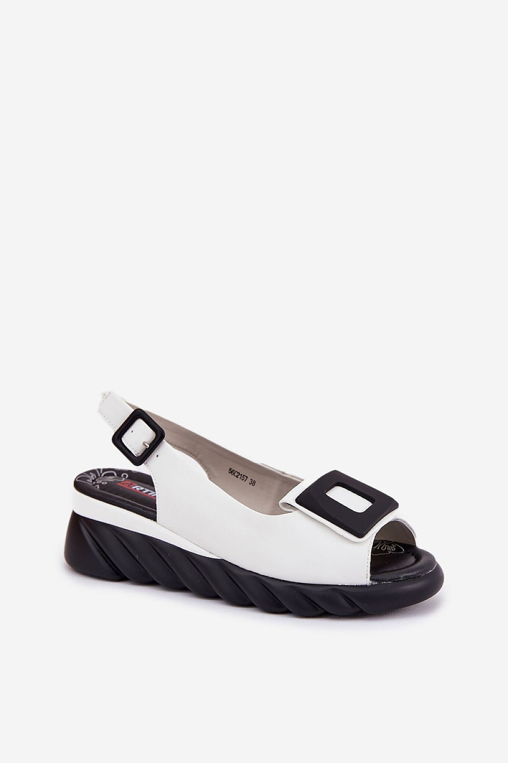 Step in Style Natural Leather Wedge Sandals for Women showcasing adjustable buckle strap and soft insole for ultimate comfort, perfect for summer wear.