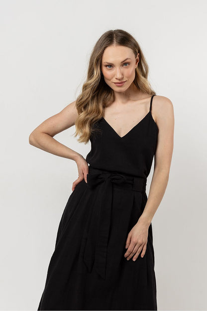 Elegant cotton top with thin straps by Awama, showcasing a minimalistic design perfect for summer styling.