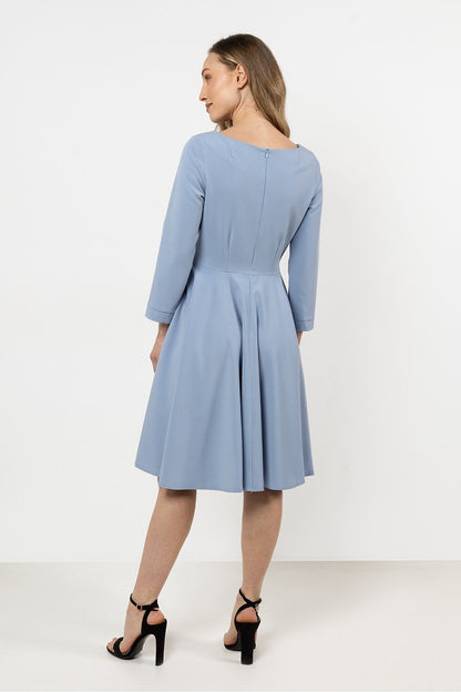 Awama's stylish daydress elegantly draped against a neutral backdrop, emphasising its timeless elegance and versatility for any wardrobe.