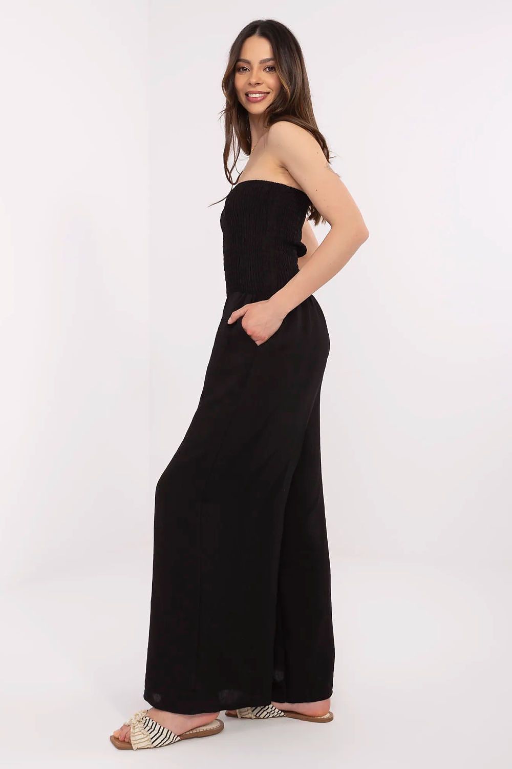 Italy Moda fashionable jumpsuit in EU size 0, designed for effortless wear and refined comfort.