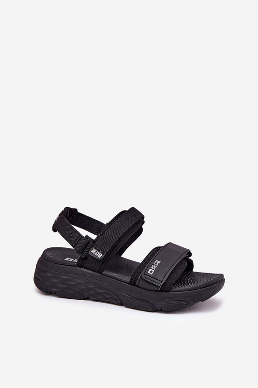 Elegant Big Star eco-leather sandals for women with chic sporty design, featuring a comfortable adjustable fit ideal for outdoor activities.