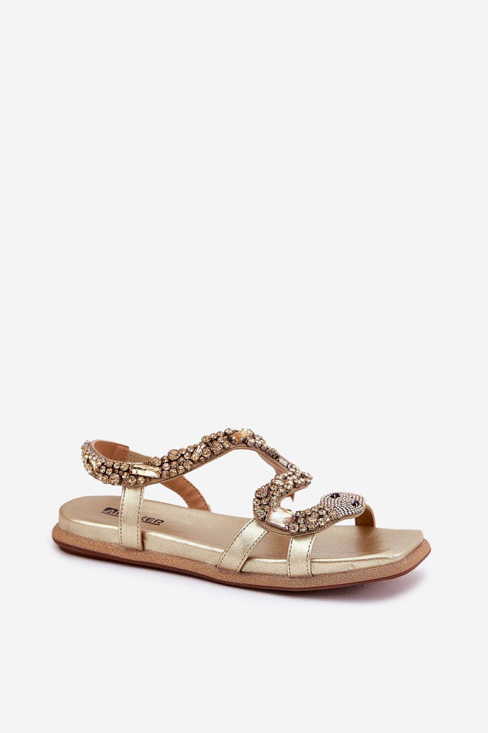 Step in style luxury eco leather women's sandals featuring exquisite sequin detail and a striking crystal snake design, perfect for stylish summer outfits.