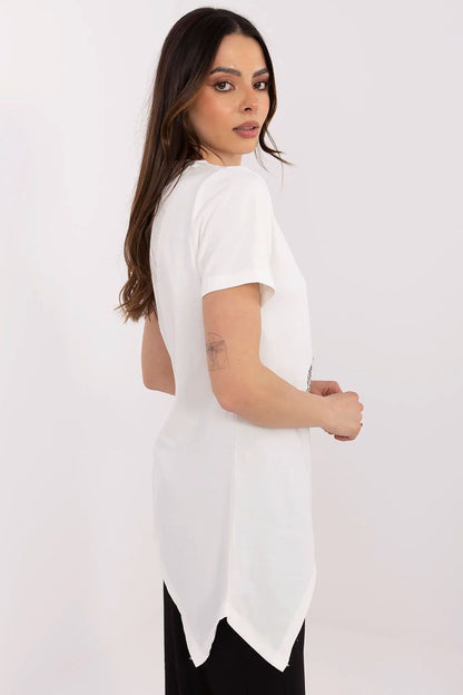 Chic short sleeve blouse with eye-catching animal pattern by Factory Price, designed for a flattering fit and luxurious everyday style.