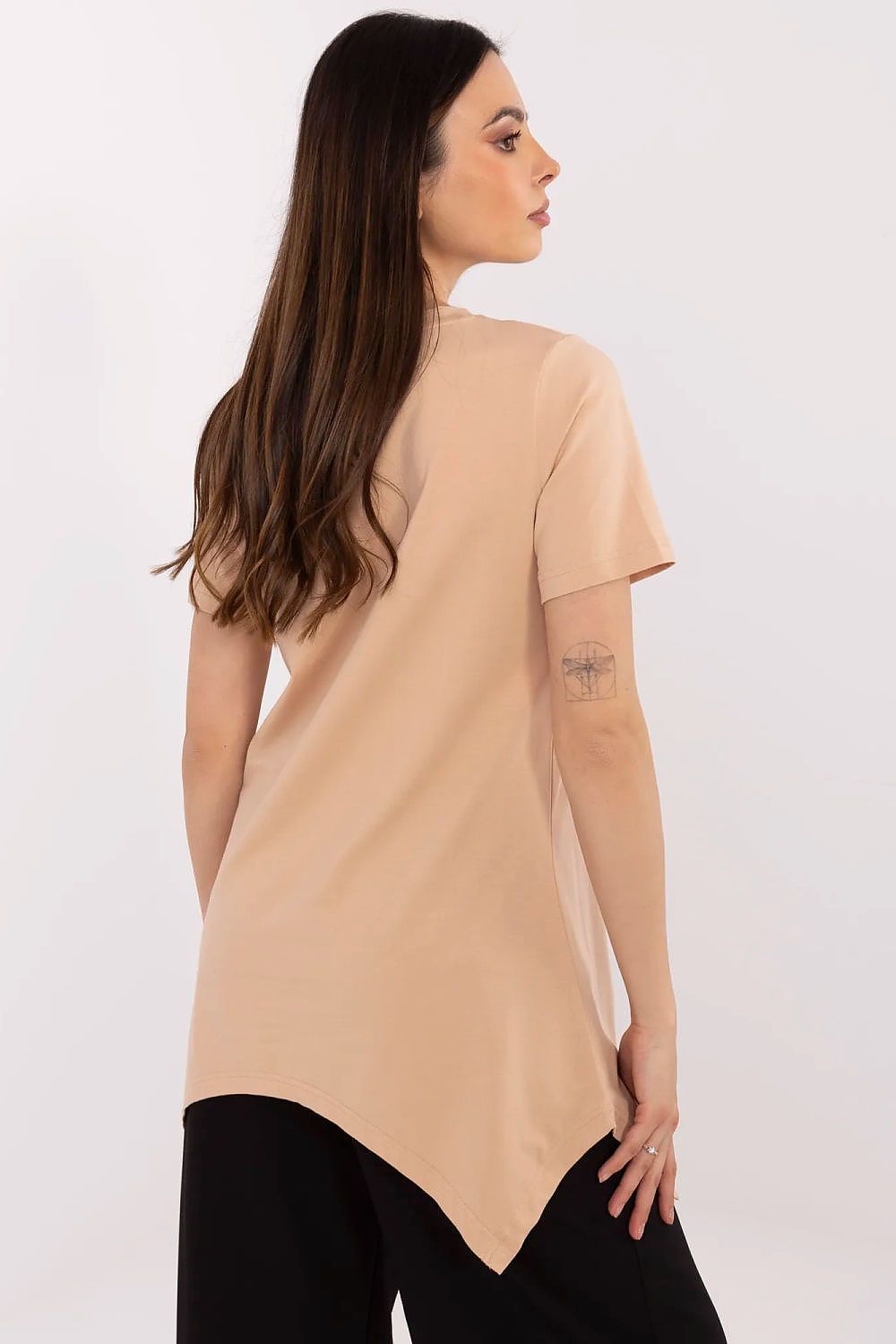 Fashionable cotton and spandex women's blouse with unique jet and zirconia embellishments, created by Factory Price.